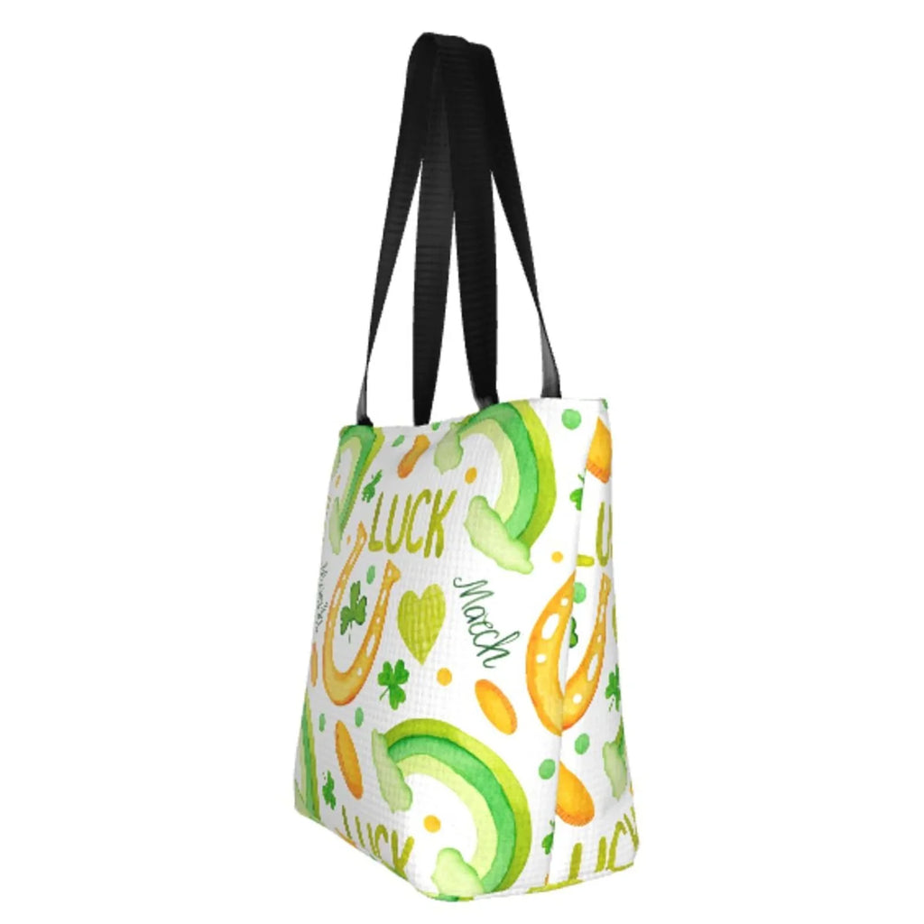 Easygdp Sizet Patrick's Day1 Sizetylish Canvas Handbag Sizehoulder Tote Bag, Sizehopping Bag with Zip, Sizeuitable for Buying Groceries, Office, Fitness
