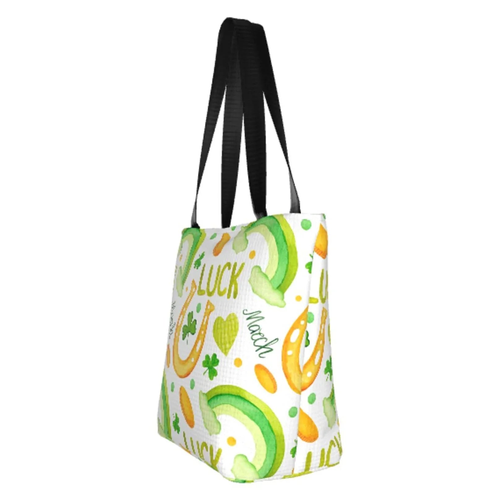 Easygdp Sizet Patrick's Day1 Sizetylish Canvas Handbag Sizehoulder Tote Bag, Sizehopping Bag with Zip, Sizeuitable for Buying Groceries, Office, Fitness