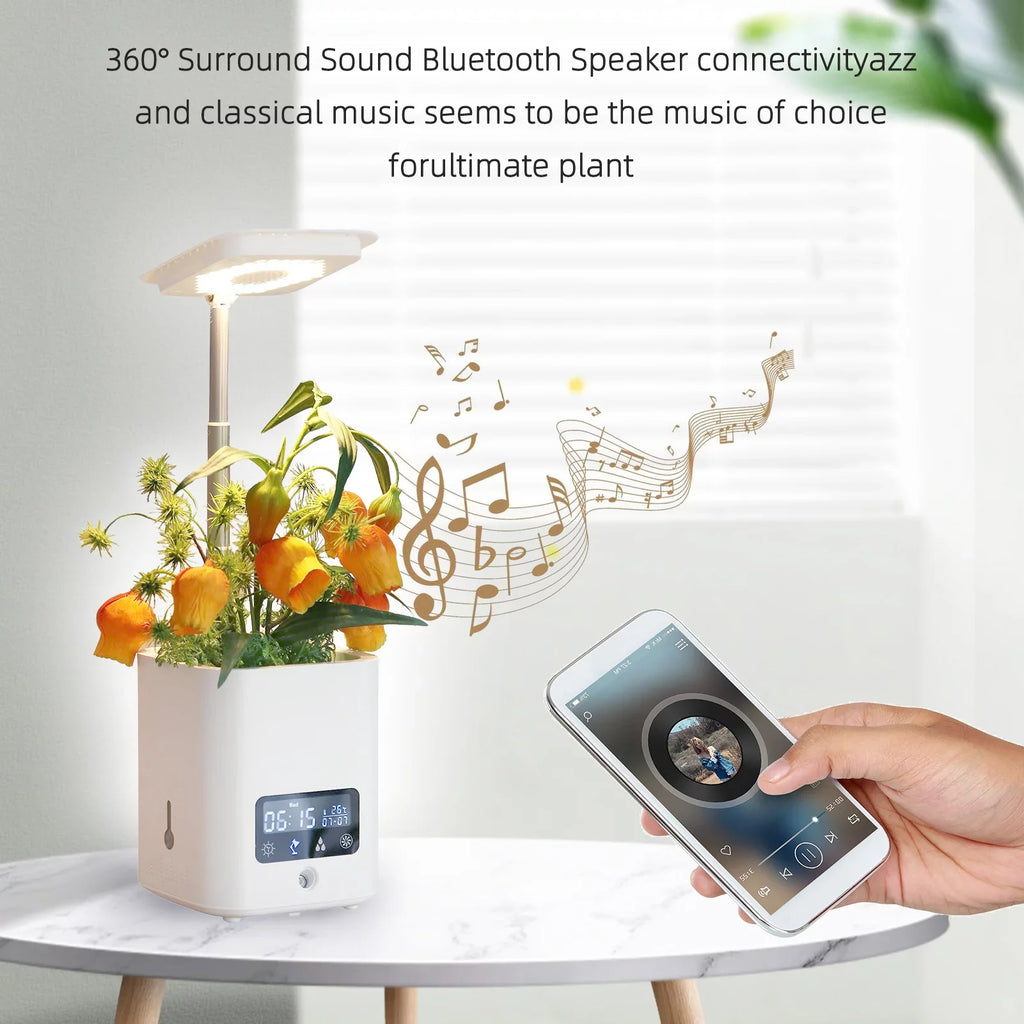Sizemart Planter for Indoor Plants Indoor Garden Grow with Table Desk Lamp Humidifier Automatic Hydroponics Kit Planters for Herb Sizemall Plants