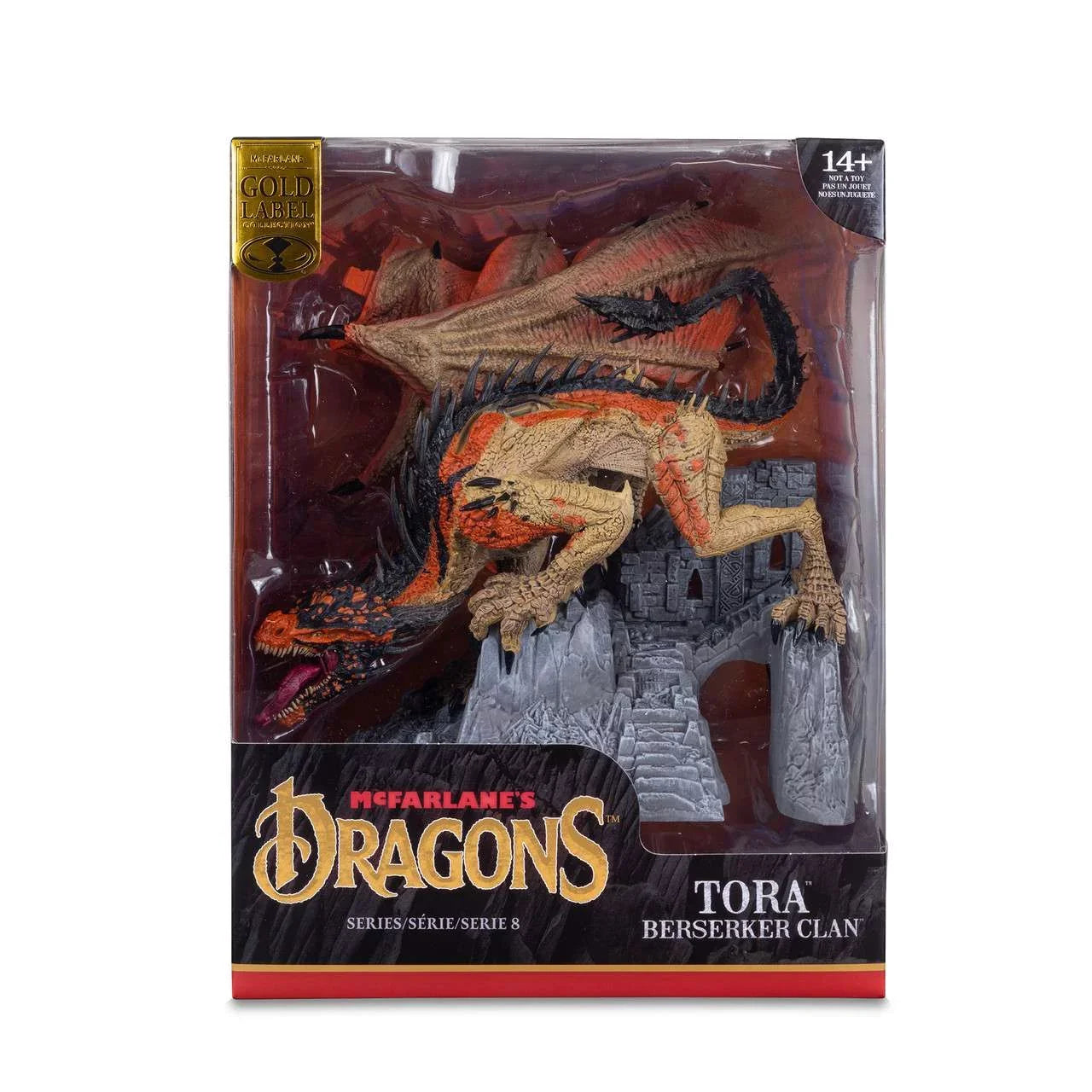 McFarlane Dragons Sizeeries 8 Tora Berserker Clan Action Figure (Gold Label Collection)