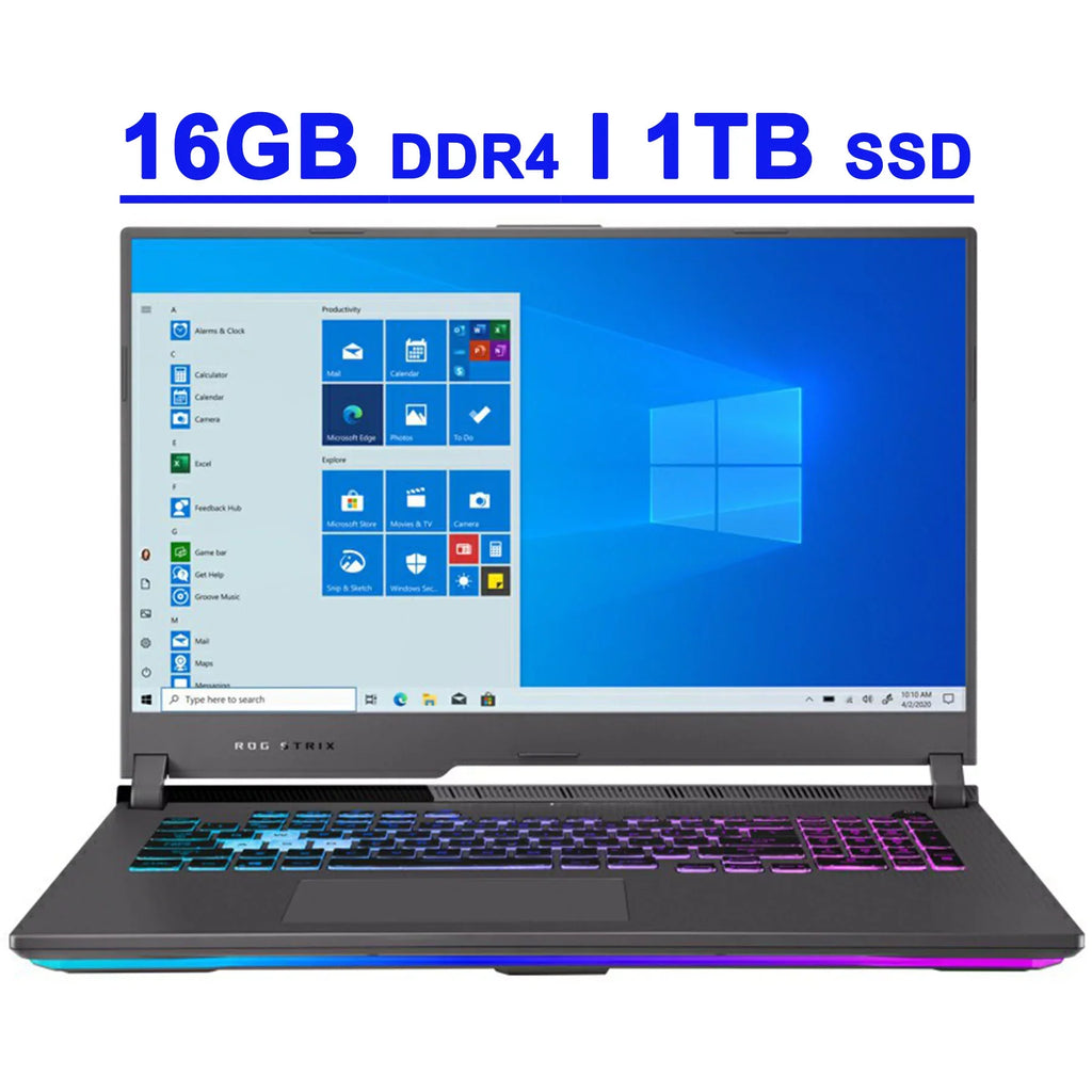 Asus ROG Sizetrix G17 G713 Gaming Laptop 17.3” FHD 144HZ IPSize Display AMD Octa-Core Ryzen 7 4800H 16GB DDR4 1TB SizeSizeD NVIDIA GeForce RTX 3060 6GB USizeB-C HDMI Backlit Keyboard WiFi6 Dolby Win10 Gray