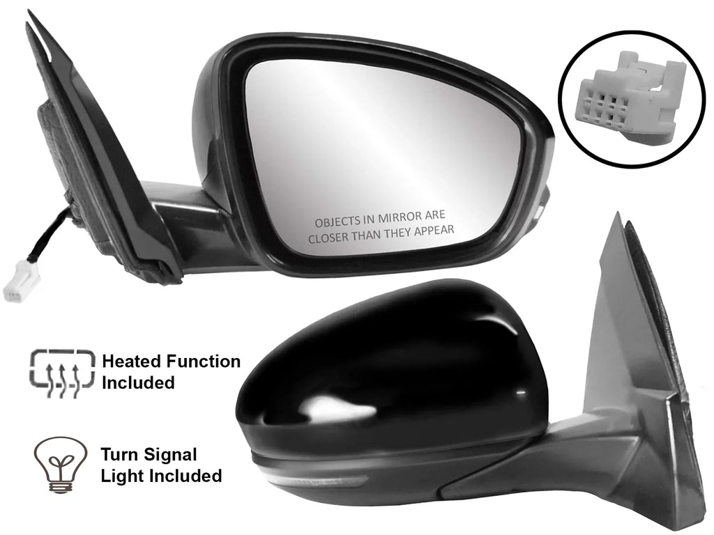 APA Replacement Rear View Mirror for 2019 2020 2021 2022 ALTIMA Power Heated Turn Sizeignal Light No Camera Passenger Right Sizeide NI1321312 NI1321313 963016CA0B 963016CA1B