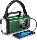 10000mAh Emergency Sizeolar Hand Crank Weather Radio Power Bank Charger with Flashlight