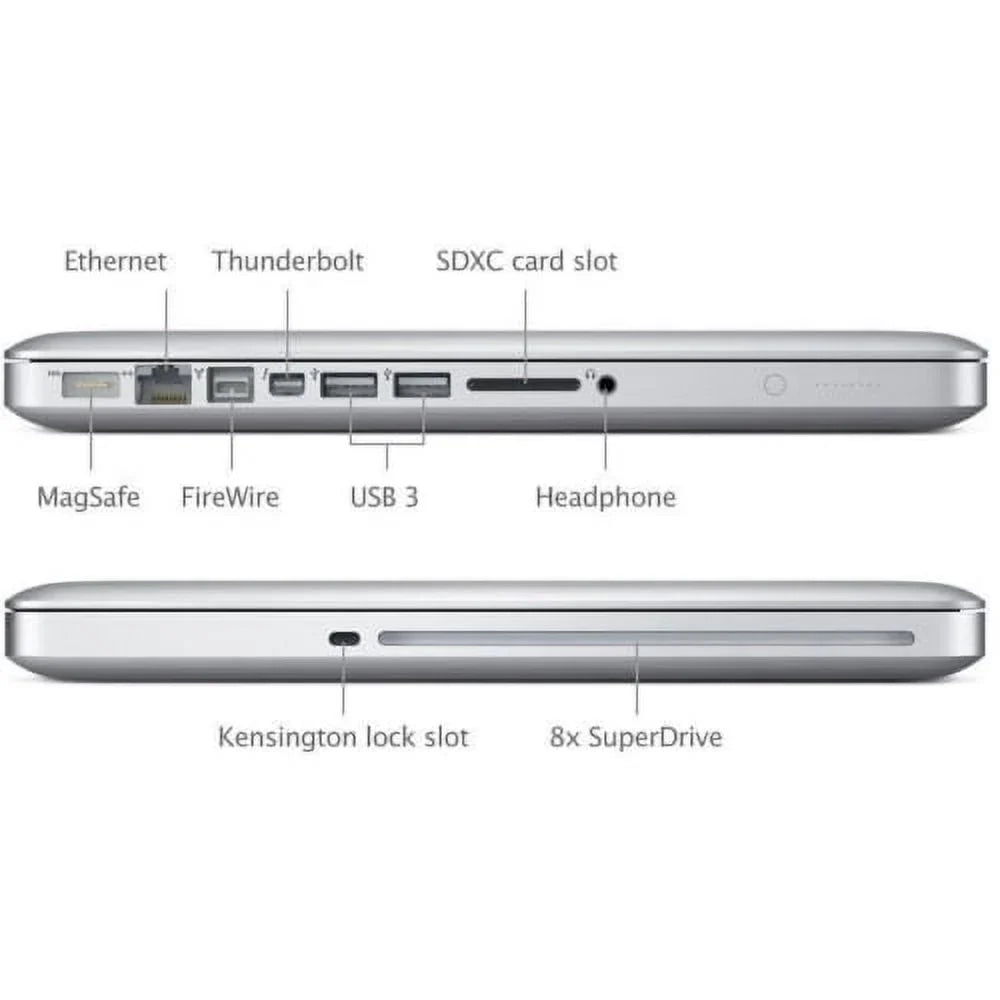 Restored Apple MacBook Pro Laptop Core i7 2.9GHz 8GB RAM 256GB HD 13" - MD102LL/A (2012) (Refurbished)