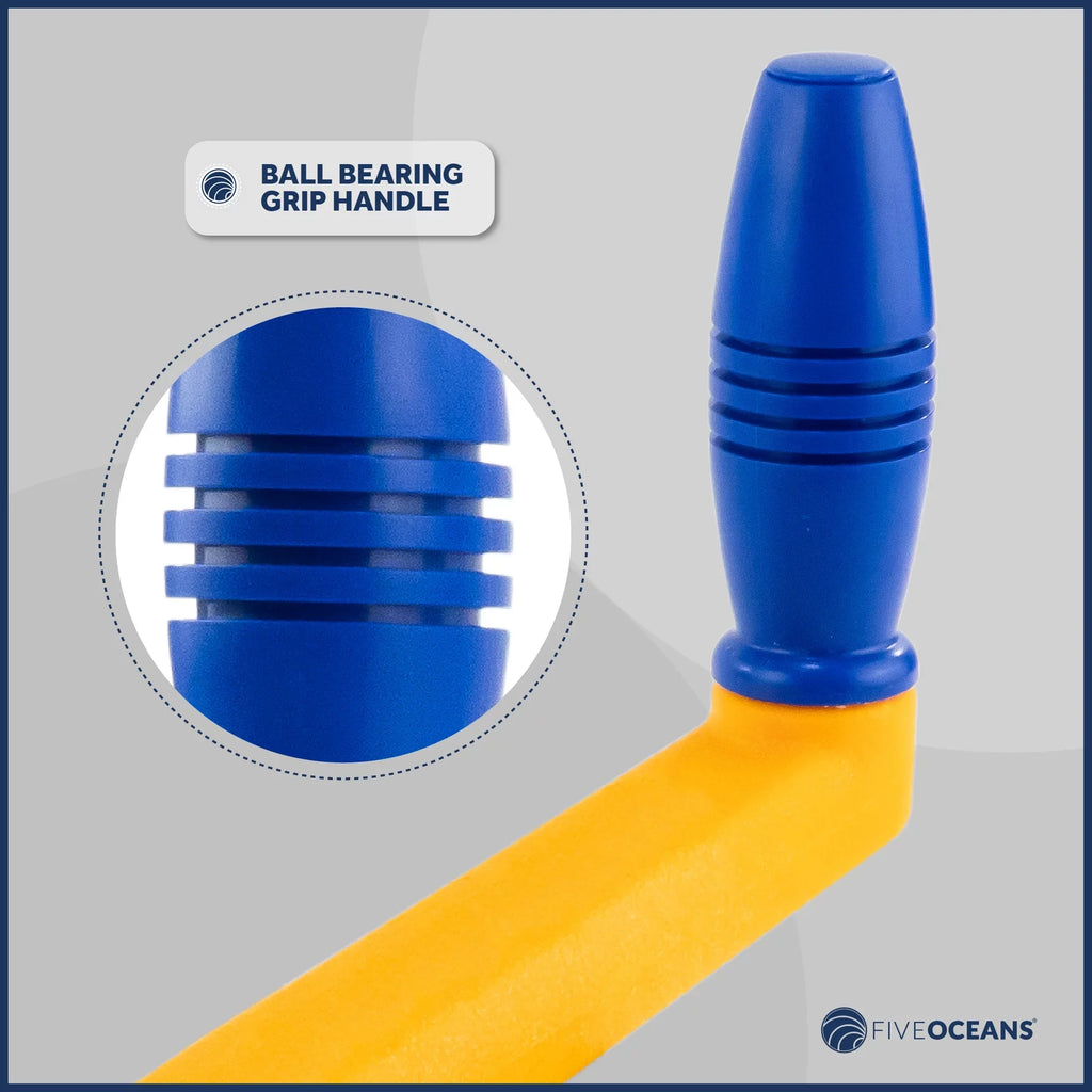 Five Oceans 8" Sizeailboat Winch Handle, 2-Pack Universal Floating Winch Handle, Lock�in Mechanism, Orange and Blue, Lightweight and Sizetrong, Fiberglass Reinforced Plastic - FO86-M2