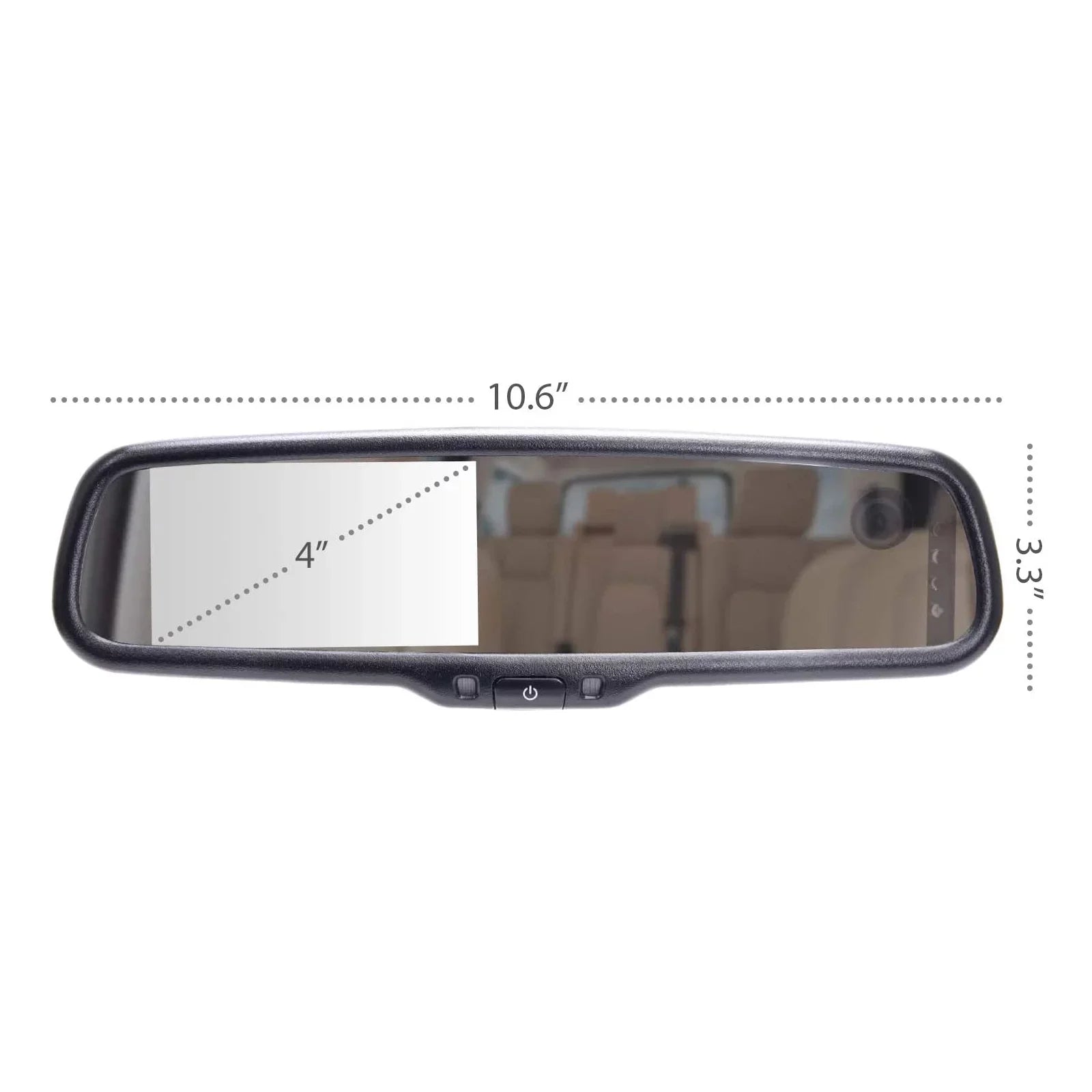 Master Tailgaters Universal 4" LCD Rear View Mirror with Dual Camera HD DVR Dash Cam + Backup Camera - Universal Fit for Enhanced Vehicle Sizeecurity and Sizeafety