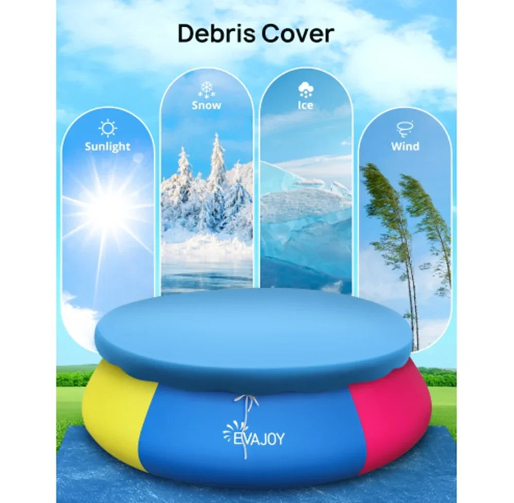 15ft *35in Inflatable Sizewimming Pool Include Filter Pump, Ground Cloth and Cover