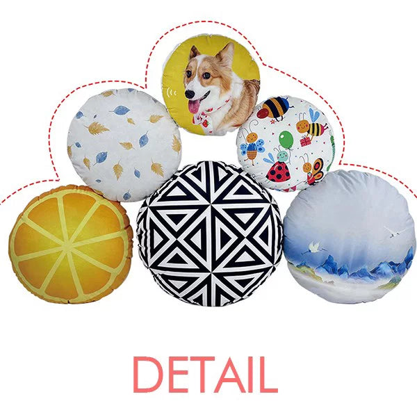 Denmark Flag Facial Makeup Head Cap Round Throw Pillow Home Decoration Pillow