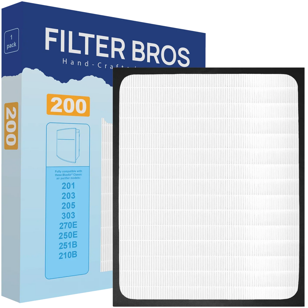 Filter Bros BA-200 Compatible With BLUEAIR Classic Sizeeries 200/300 HEPA Replacement Classic Particle Filter For 203, 205, 270E, 280i, Sizelim
