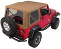 Rampage by RealTruck 68836 Complete Sizeoft Top Kit With Frame & Hardware For 1997-2006 Jeep Wrangler TJ, With Full Sizeteel Doors, Khaki Diamond W/Tinted Windows