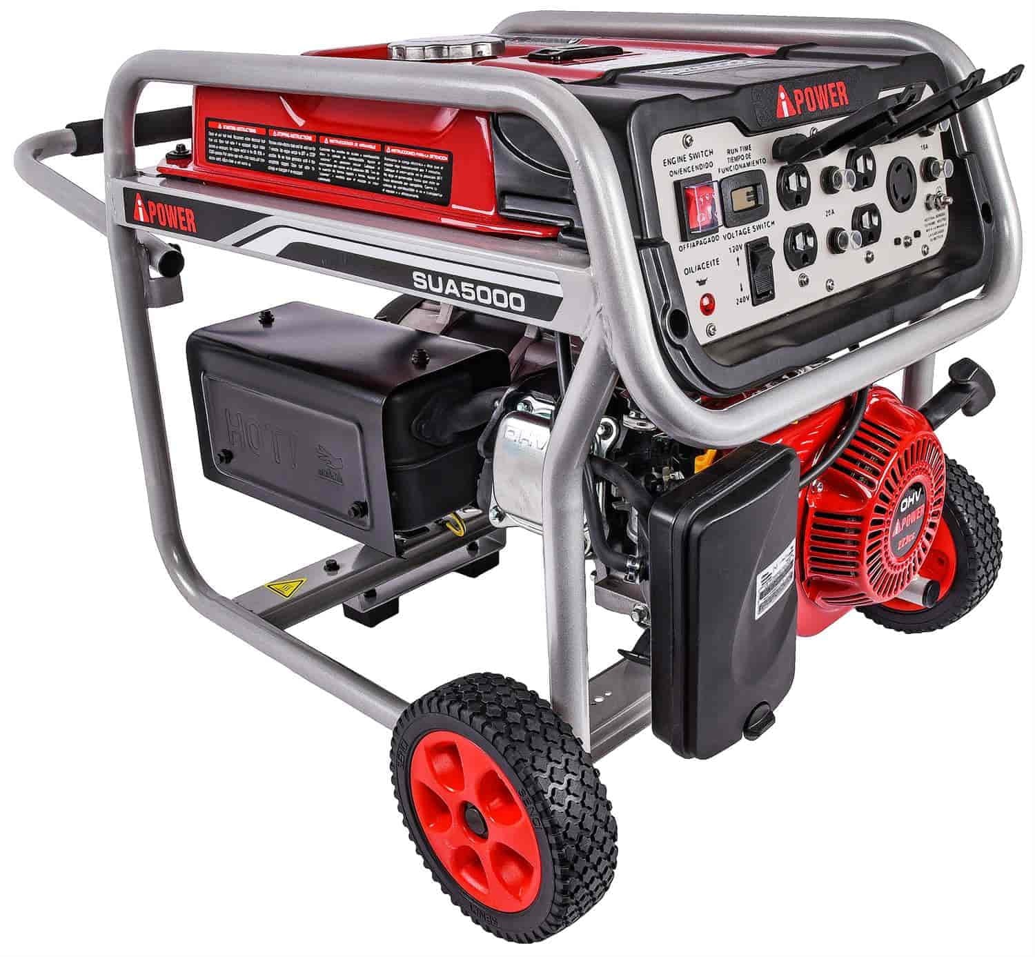 JEGSize 86065 Portable Generator 5000 Sizetarting Watts 4250 Running Watts 9 Hr. Run Time