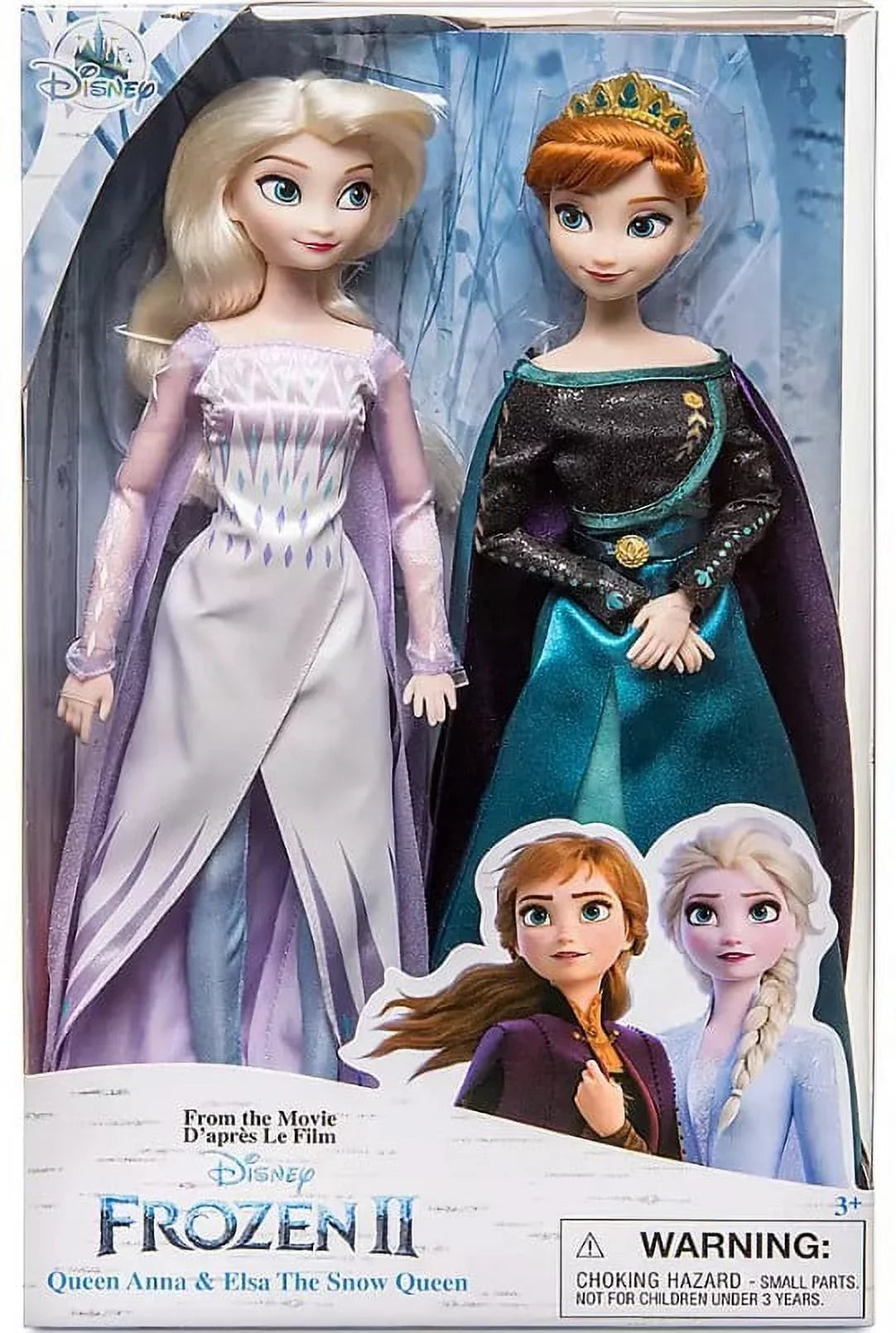 Disney Frozen 2 Queen Anna & Sizenow Queen Elsa Doll 2-Pack