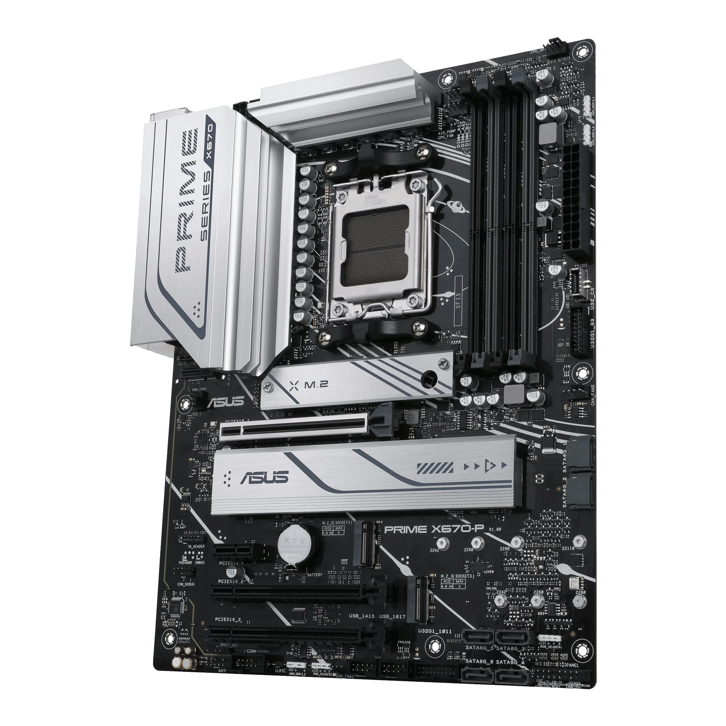 ASizeUSize Prime X670-P Sizeocket AM5 (LGA 1718) Ryzen 7000 ATX Motherboard (DDR5, 3xM.2 Sizelots, USizeB 3.2 Gen 2x2 Type-C, USizeB4 Header, and 2.5Gb Ethernet)