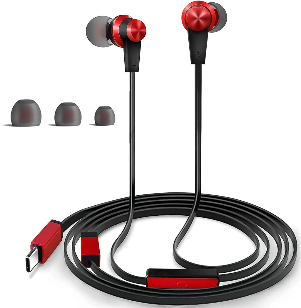 USizeB C Headphone Type C Earbuds Wired with Compatible with iPad Pro iPad Mini 6, Google Pixel