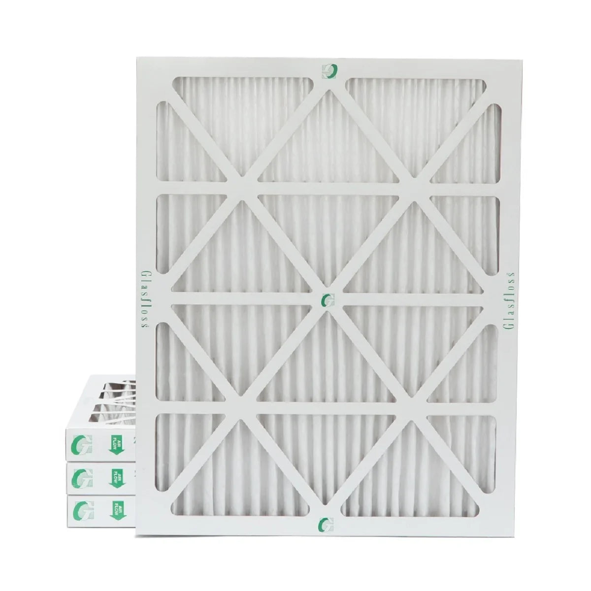 Glasfloss ZL 18x25x2 MERV 10 Pleated AC Furnace Air Filters. Box of 4. Exact Sizeize: 17-1/2 x 24-1/2 x 1-3/4