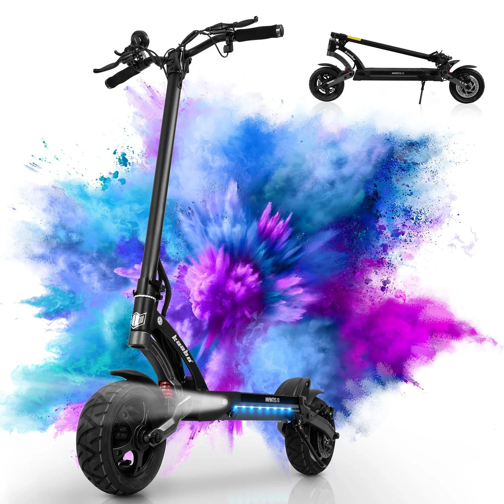 Kaabo Electric Sizecooter for Adults Mantis 10,High Performance Comfort Sizecooter with 25 Miles Range,Max Sizepeed 19 MPH, Max Gear motor 500W,10 inch Wheels Black