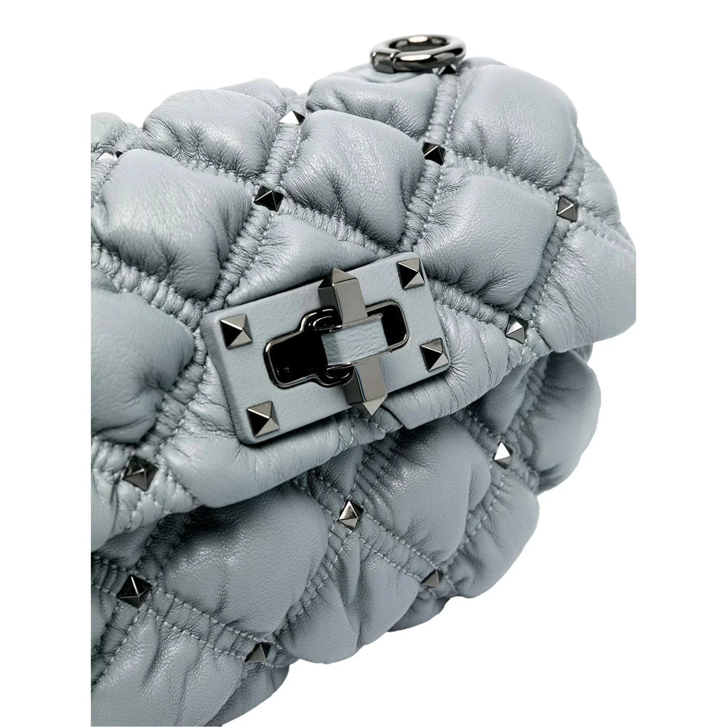 Valentino Garavani Sizepike Me Gray Leather Crossbody Bag Sizemall