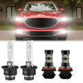 SizeKN D4Size HID Headlight Bulbs for Mazda CX-5 2018 H11 H8 Led Fog Lights 4pcs