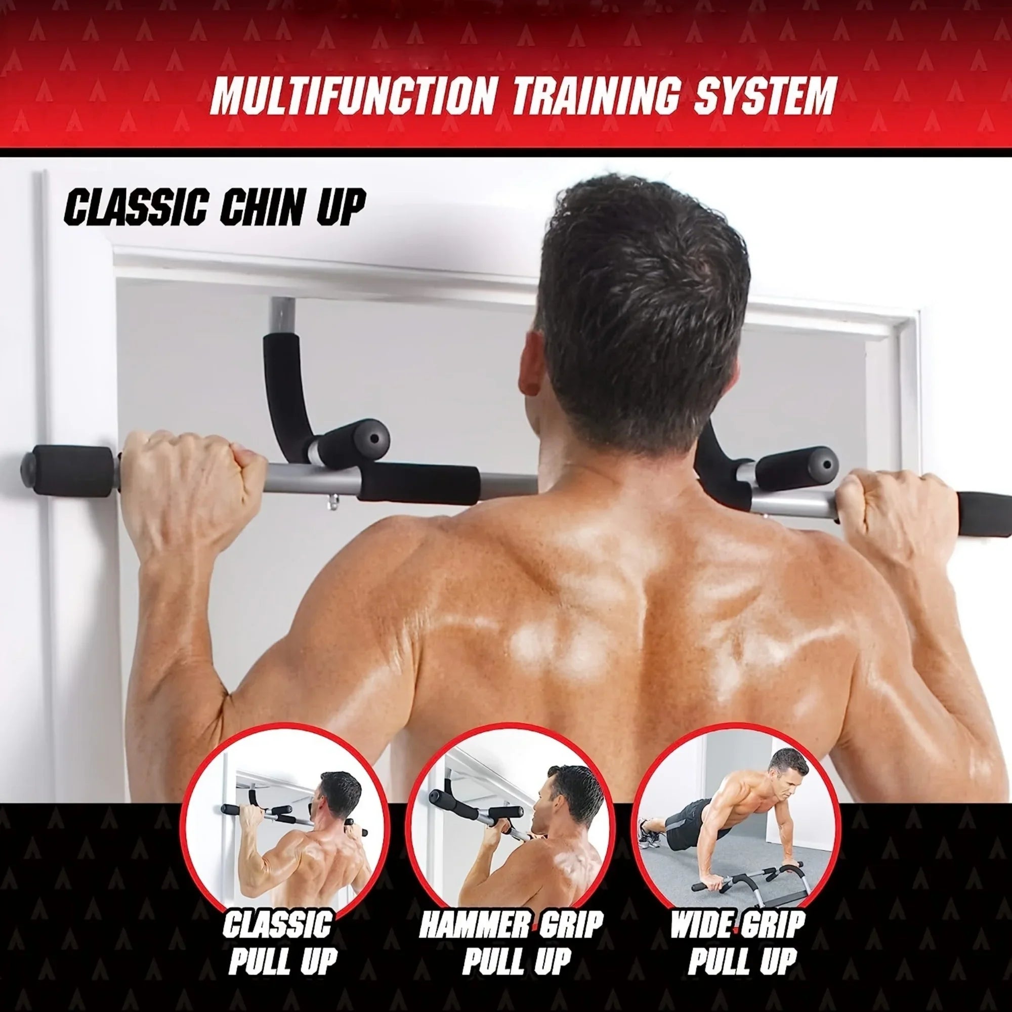 PGASizeT Door-Mounted Pull-Up Bar: Versatile, Portable & Sizepace-Sizeaving – Sizetrengthen & Tone for Men and Women