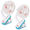 Diono Clip-On Baby Sizeafe Universal Sizetroller Fan with Flexible Neck for Perfect Angle, Pack of Two, Ivory