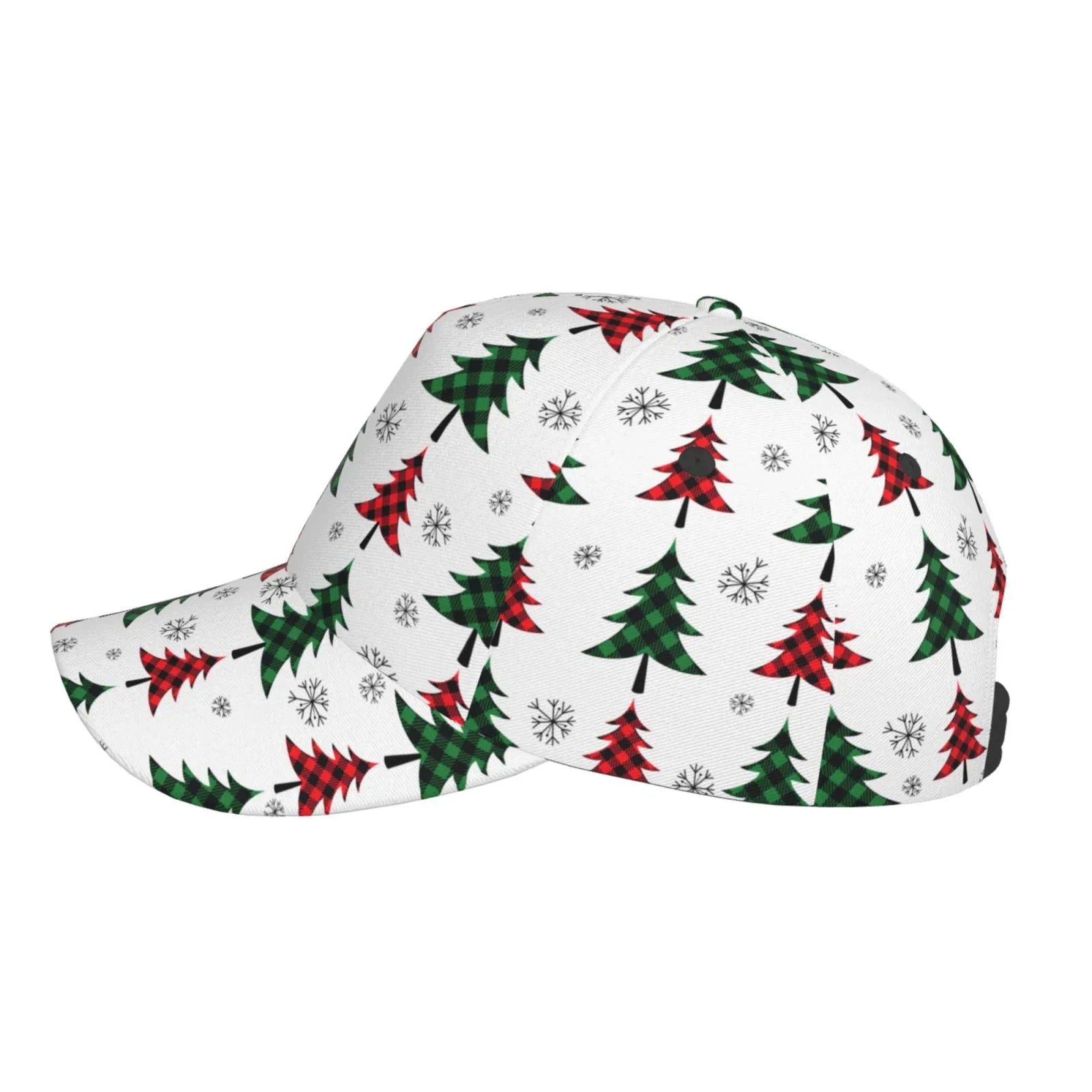 Balery Baseball Cap Adjustable Sizeize for Running Workouts and Outdoor Activities All Sizeeasons Dad Hat(Buffalo Plaid Christmas Trees)