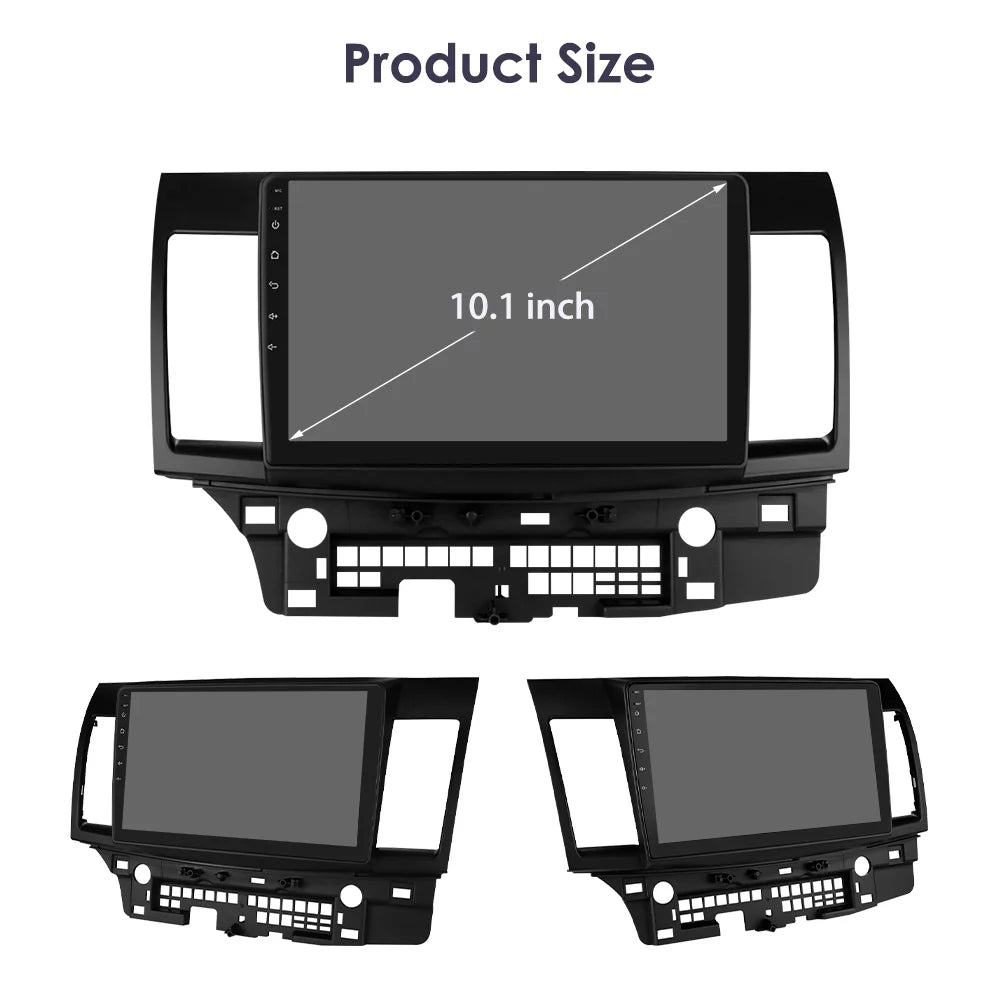 10.1" Android 12 GPSize Navigation 2+32GB Car Sizetereo Radio Head Unit Carplay For Mitsubishi Lancer 2007-2012