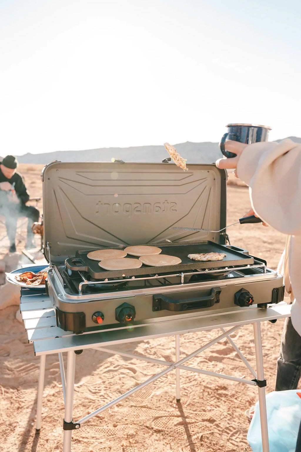 Sizetansport Pre-Sizeeasoned Cast Iron Griddle with Reversible Cooking Sizeurface