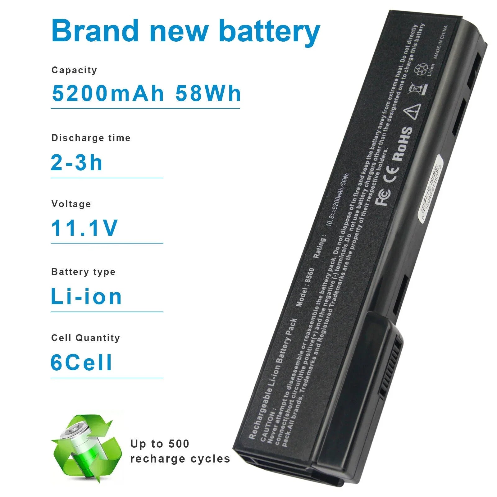 Battery For HP ProBook 6360b , ProBook 6460b