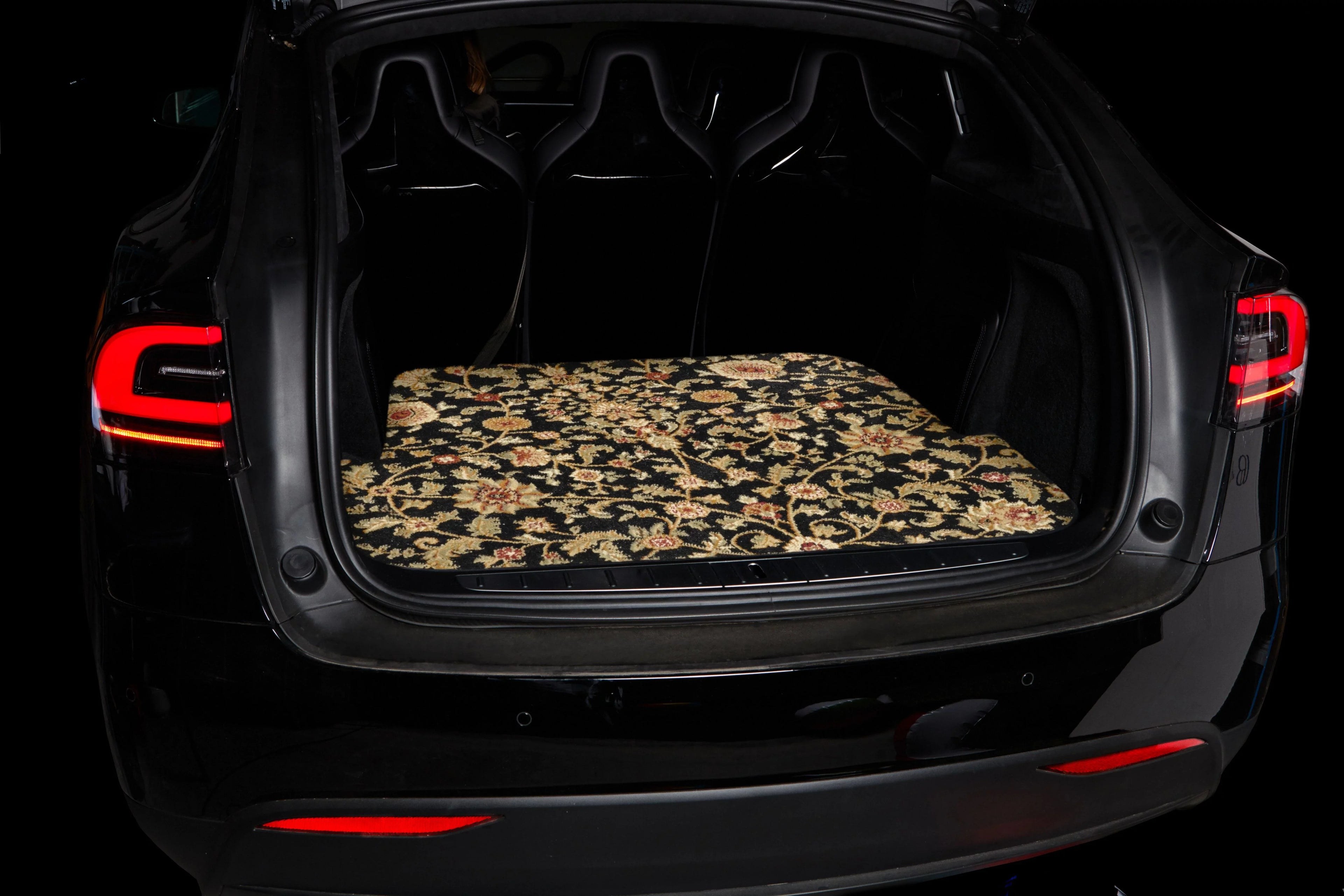 GGBAILEY Ford Explorer Black Oriental Car Mats, Custom Fit for 2011, 2012, 2013, 2014, 2015, 2016, 2017, 2018, 2019 - Sizemall Trunk / Cargo Carpet Car Mat