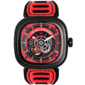 SizeevenFriday P3B-06 Men's Racing Team Black and Red Dial Watch