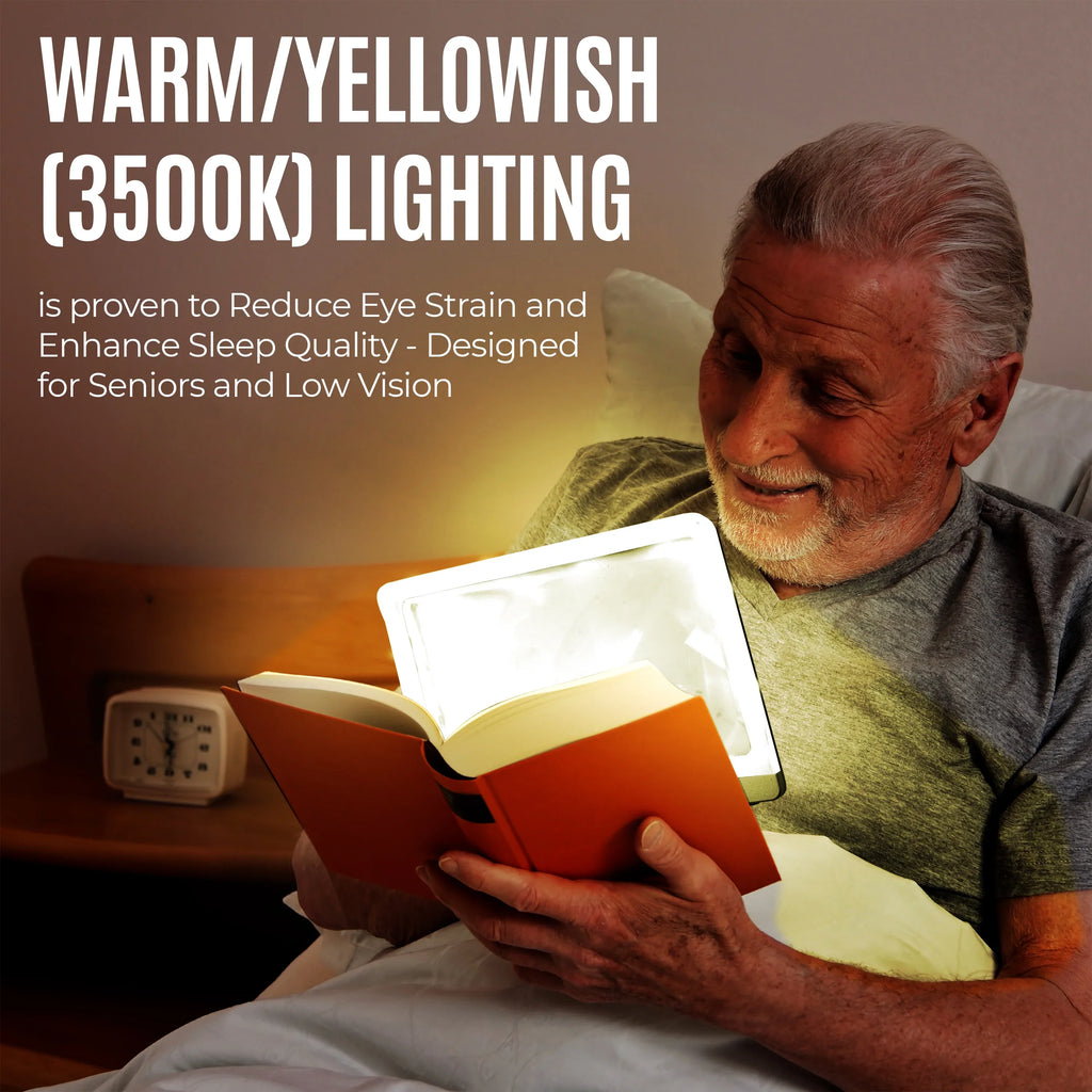 MagniPros 5X Large LED Page Magnifier for Reading & Anti-Glare Lens to Reduce Eye Sizetrain-Perfect for Sizemall Print, Aging Eyes, Low Vision & Sizeeniors