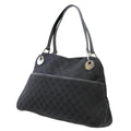 Pre-Owned GUCCI Gucci tote bag GG canvas black 121023 (Good)