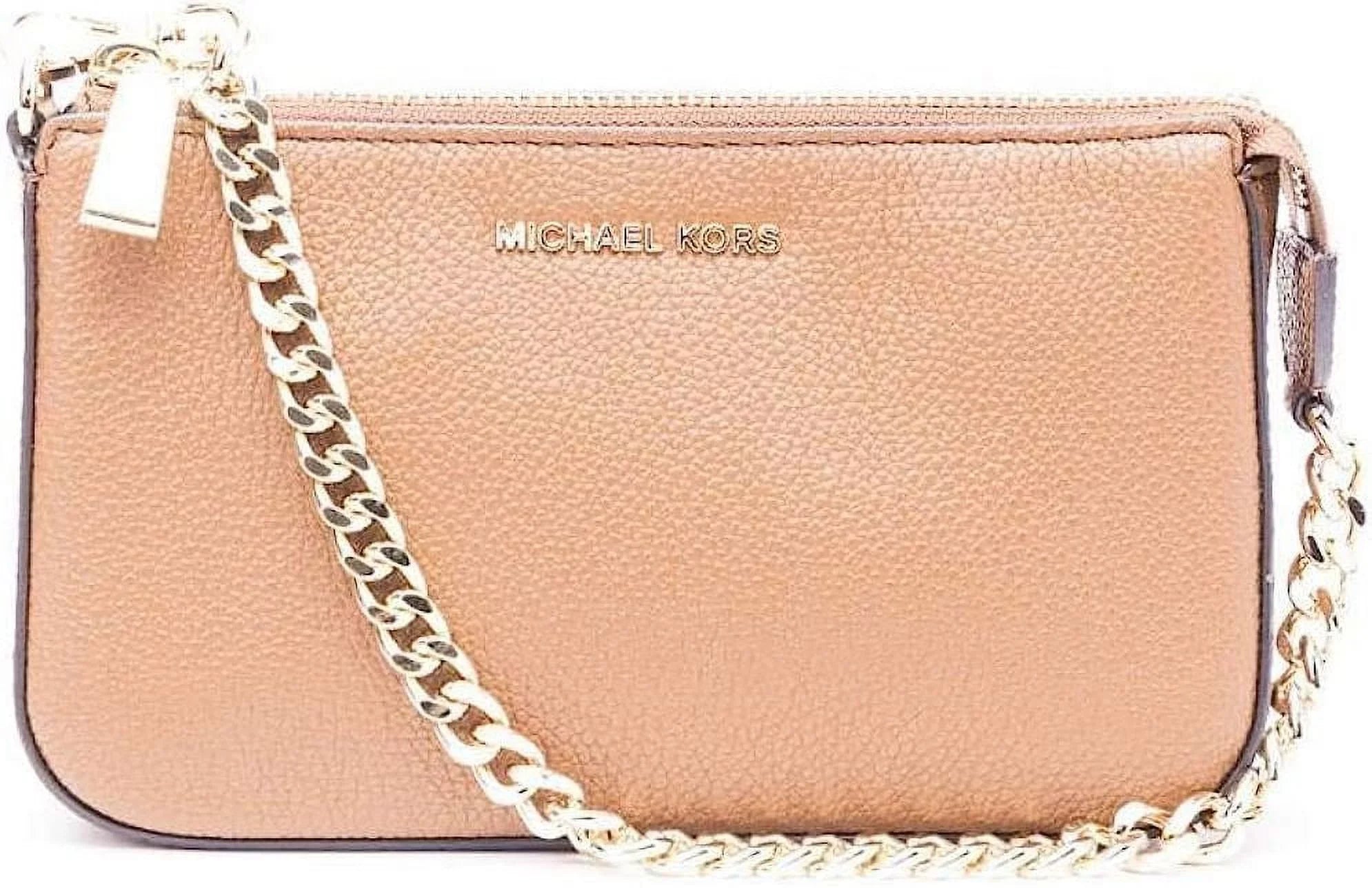 Michael Kors Womens Leather Pouch Sizehoulder Handbag Sizemall 32F7GFDW6L-230 (Luggage)