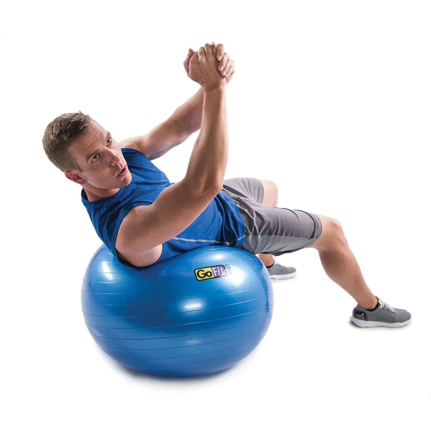GoFit GF-EPGYM ProGym Extreme & GF-75BALL Exercise Ball with Pump (75cm; Blue)