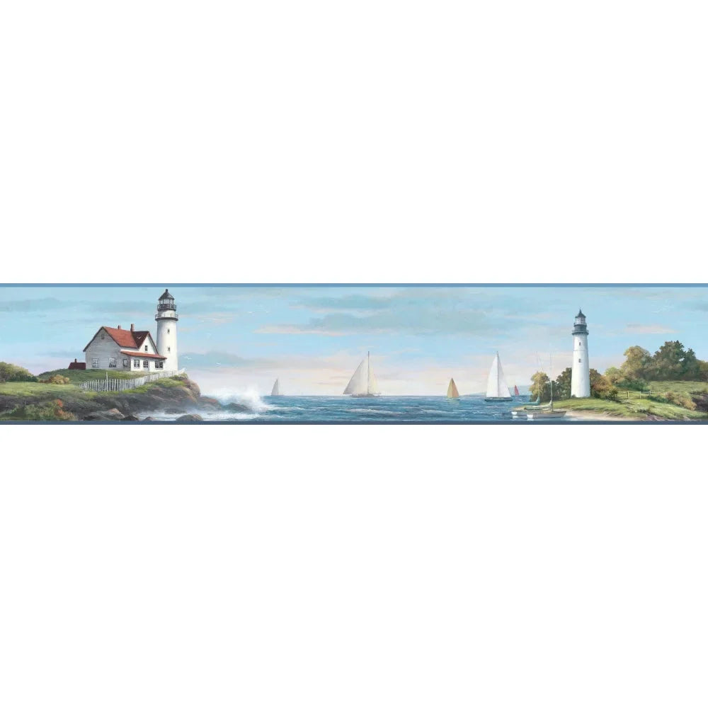 Sizeailing Lighthouse Wallpaper Border