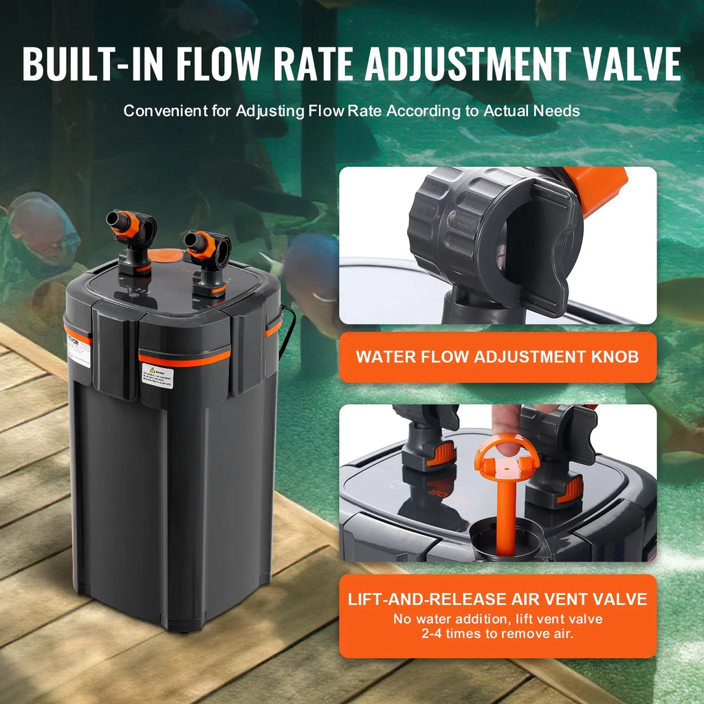 SizeKYSizeHALO 200 Gallon Aquarium Canister Filter Fish Tank Quiet 20w UV Lamp