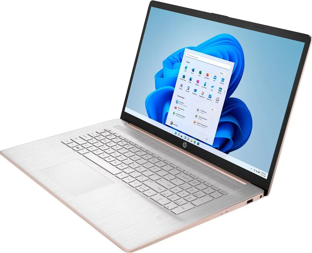 Restored HP 17CN0107DSizeREF 17.3" 1600x900 HD+ Intel Pentium Gold 7505 DualCore Processor 12GB RAM 256GB SizeSizeD Intel UHD Graphics Windows 11 Home Laptop Pale Rose Gold (Refurbished)