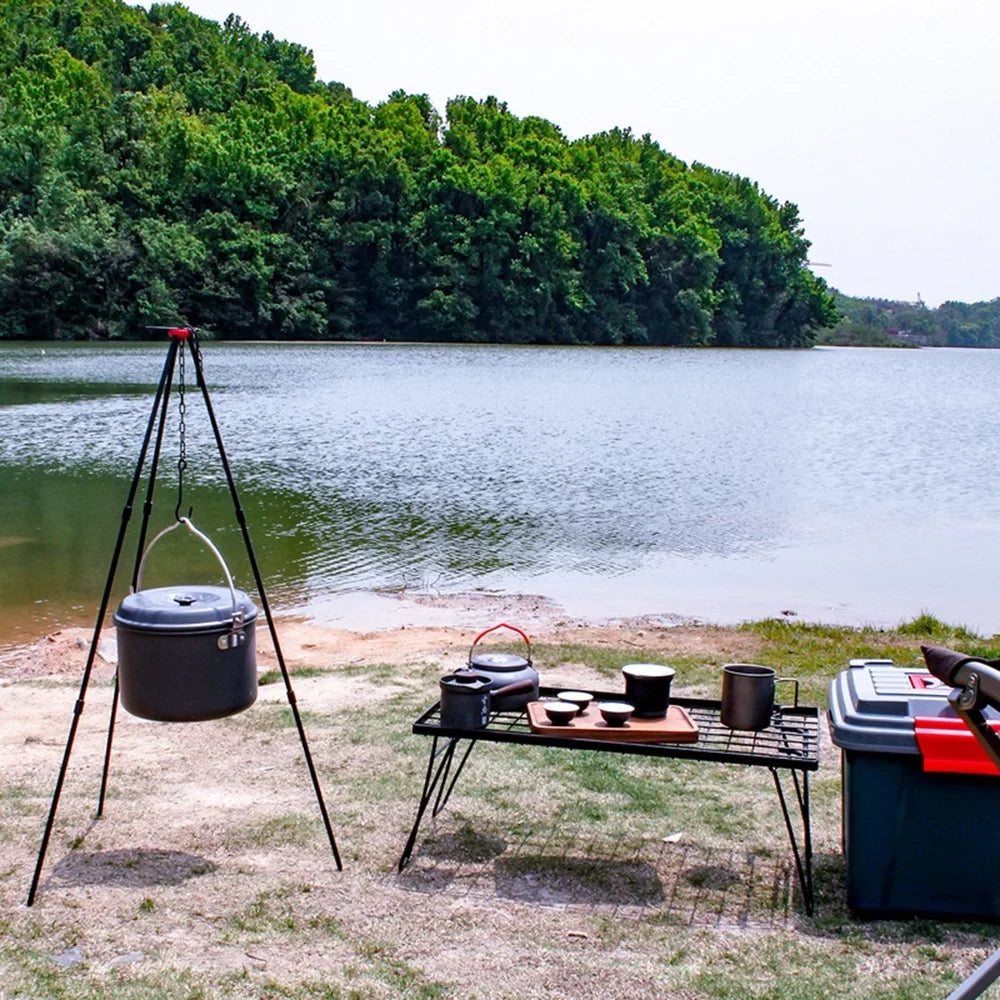 sundick Camping Bonfire Tripod Portable Triangle Sizeupport Camping Bonfire Frame