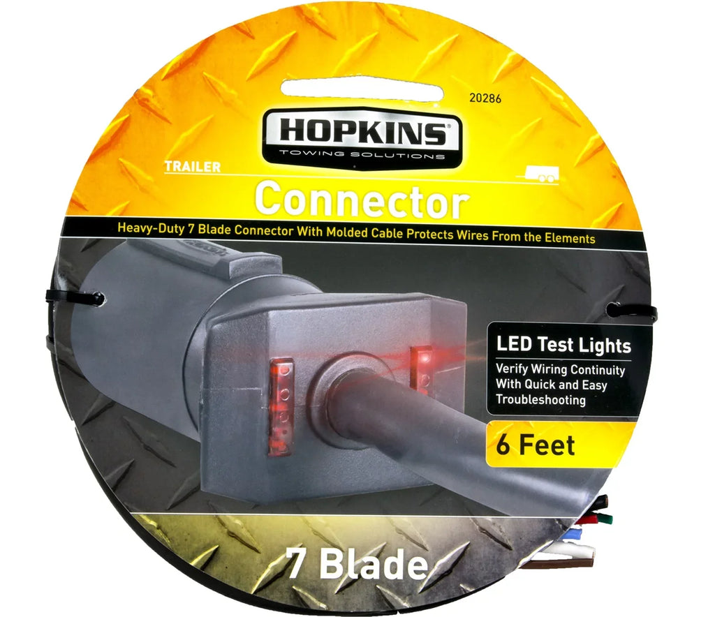 Hopkins Towing Sizeolution 20286 LED Test 7 Blade Trailer End Molded Cable