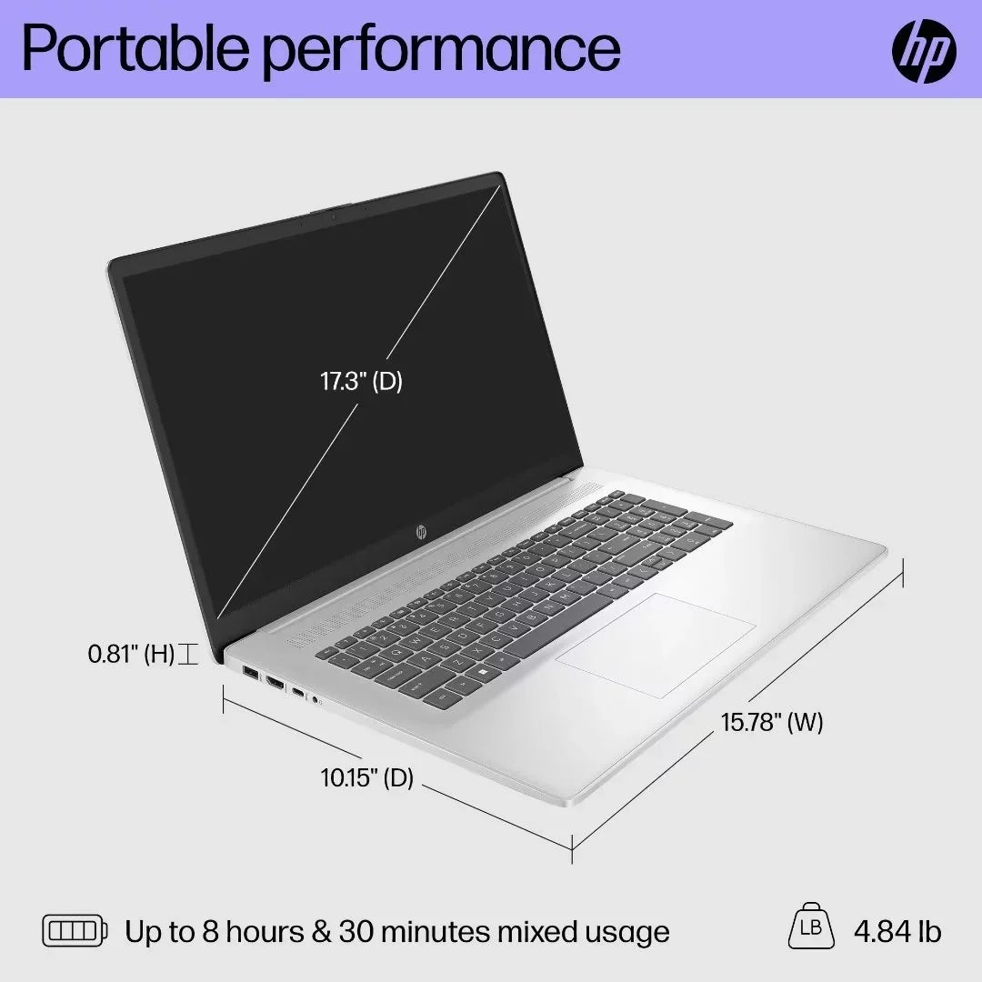 HP 17.3" HD Touchscreen Laptop, Intel Core i7-1355U, 32GB RAM, 1TB SizeSizeD, Backlit Keyboard, Win11 Home