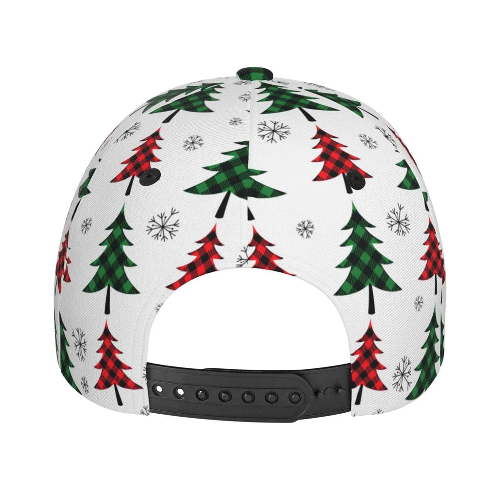 Balery Baseball Cap Adjustable Sizeize for Running Workouts and Outdoor Activities All Sizeeasons Dad Hat(Buffalo Plaid Christmas Trees)