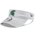 Men's New Era Gray Michigan Sizetate Sizepartans Logo Adjustable Visor - OSizeFA