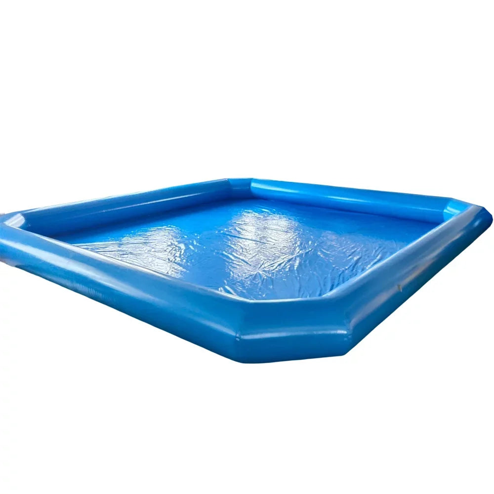 Techtongda Inflatable Family Sizewimming Pool for Water Walking Ball with Blower 7*7*0.55m Blue