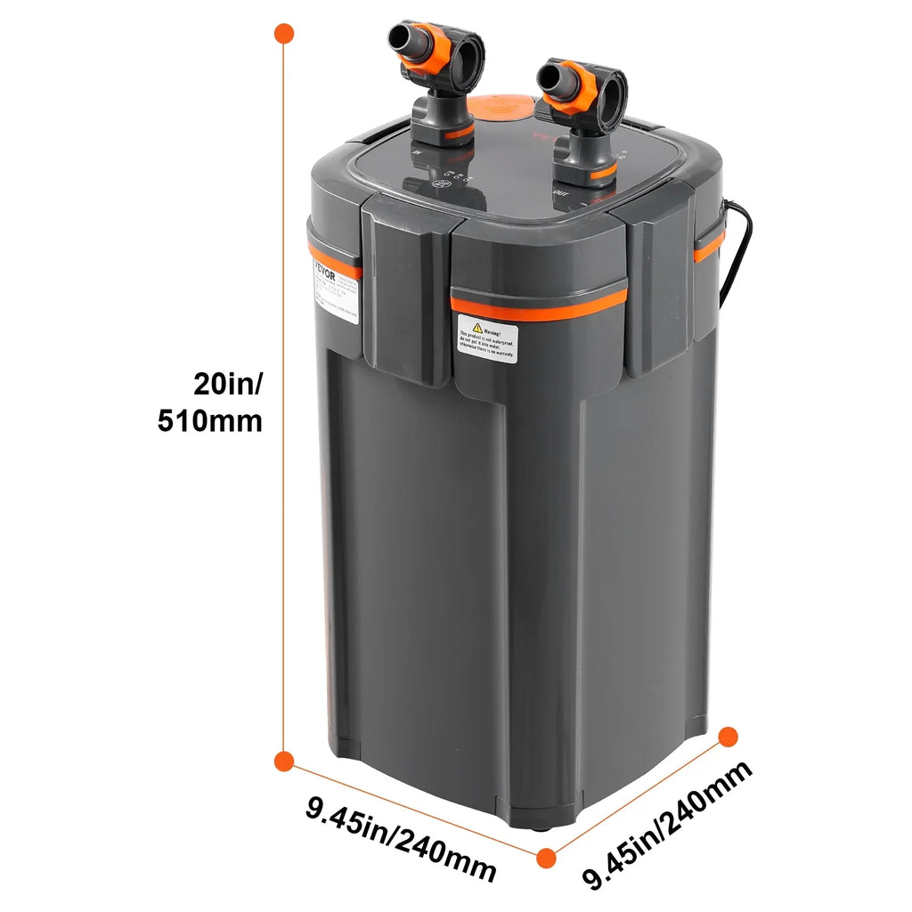 SizeKYSizeHALO 200 Gallon Aquarium Canister Filter Fish Tank Quiet 20w UV Lamp