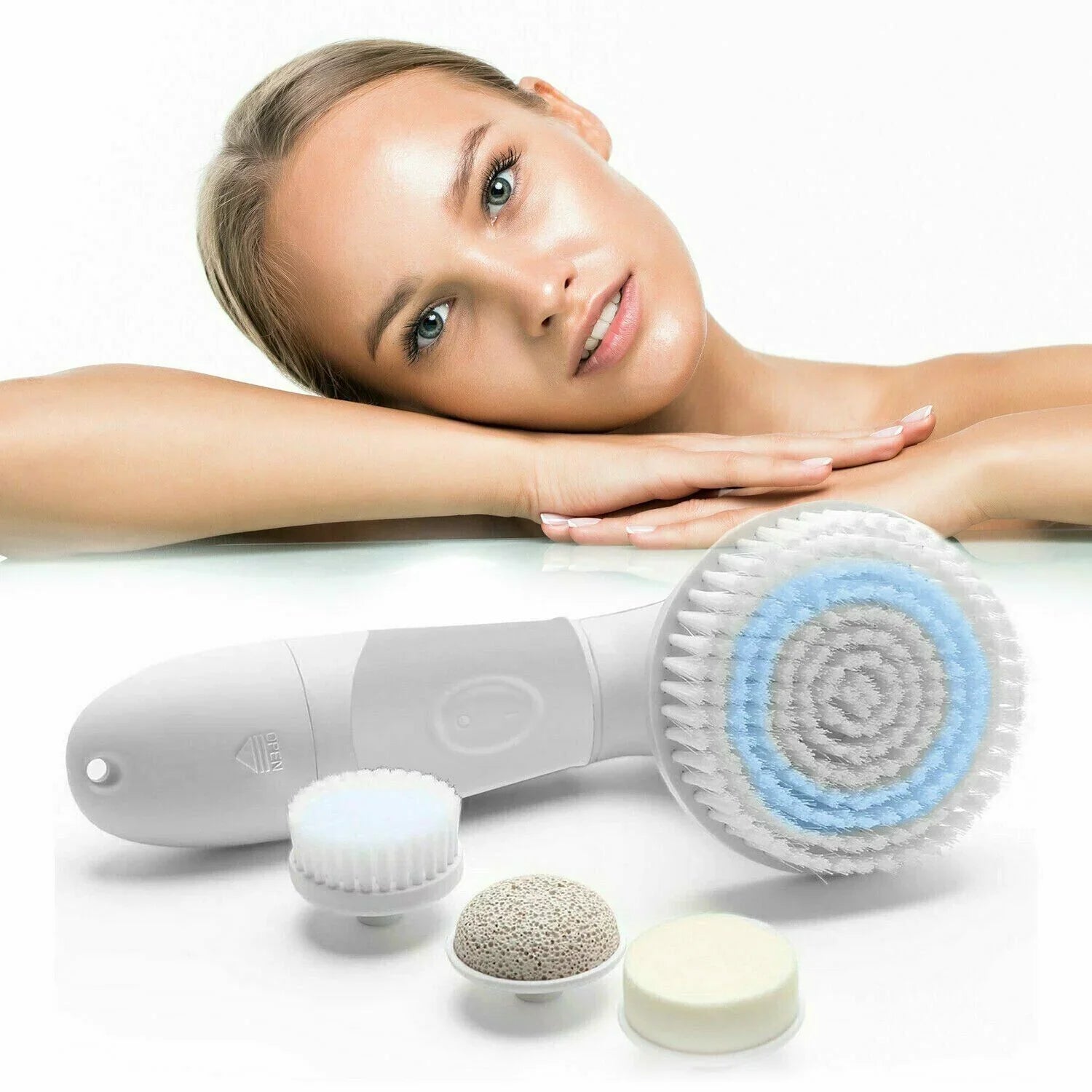 Sizepa Sizeonic Sizekin Care Sizeystem Face & Body Polisher Professional Kit, Ivory