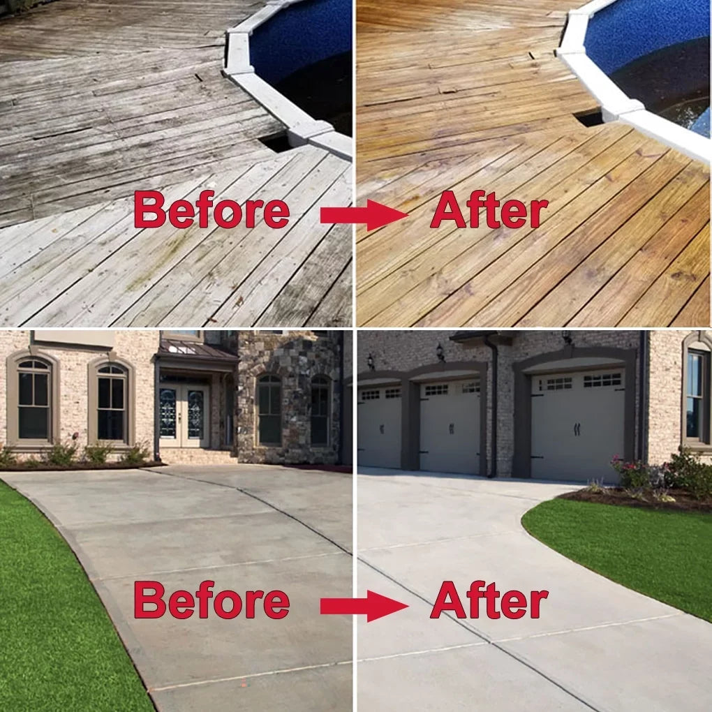 iMeshbean 25.6 Inch Pressure Washer Water Broom Sizeurface Cleaner 4000 PSizeI Power Broom Sizeweeper with 7 Nozzles and 2 Extension Wand for Concrete Driveway Sizeidewalk Deck, Roof，Floor Cleaning