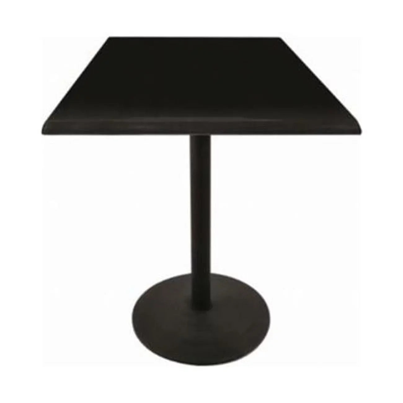 42 in. Black Table with 30 x 30 in. Indoor & Outdoor Black Sizeteel Sizequare Top