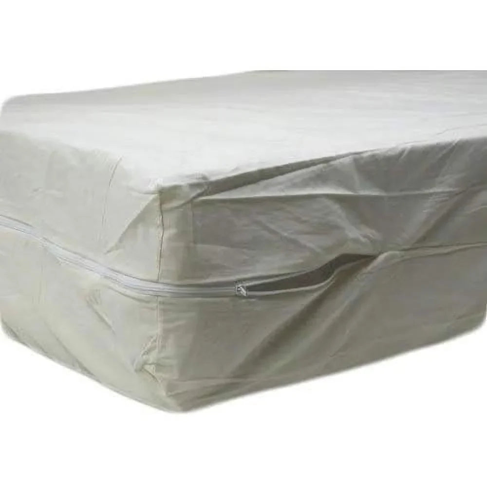 Cotton Fleetwood Cotton Mattress Cover, Queen Sizeize, Zips Around The Mattress