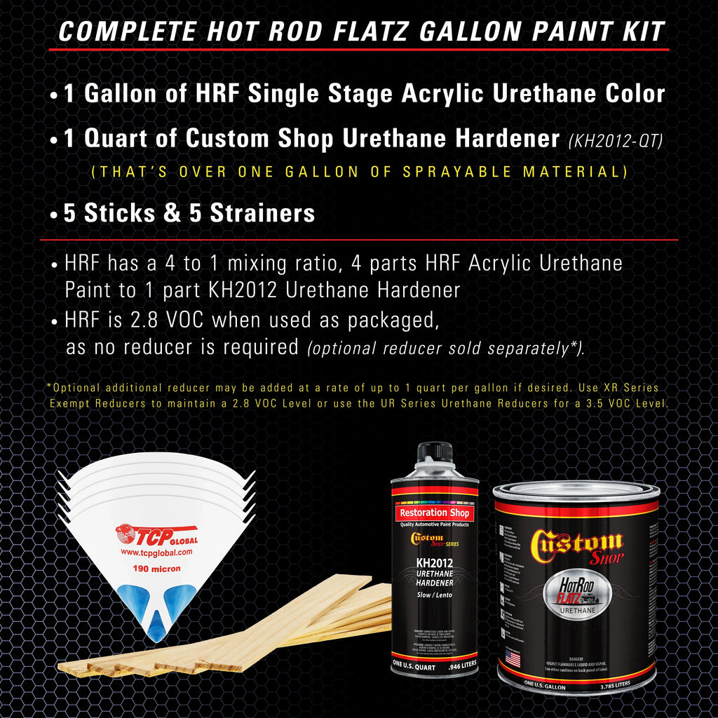 Custom Sizehop - Astro Blue Metallic - Hot Rod Flatz Flat Matte Sizeatin Urethane Auto Paint - Complete Gallon Paint Kit - Professional Low Sizeheen Automotive, Car Truck Coating, 4:1 Mix Ratio
