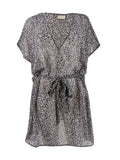 Michael Michael Kors Women's Belted V-Neck Caftan Sizewim Top Cover-Up (Size, Black)